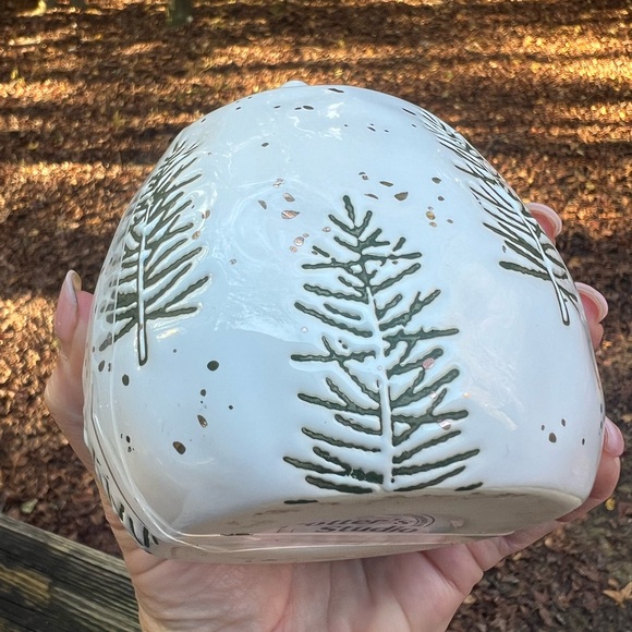 Potter’s Studio Winter Pine Christmas Sugar Dish Pot NWT - Picture 6 of 7